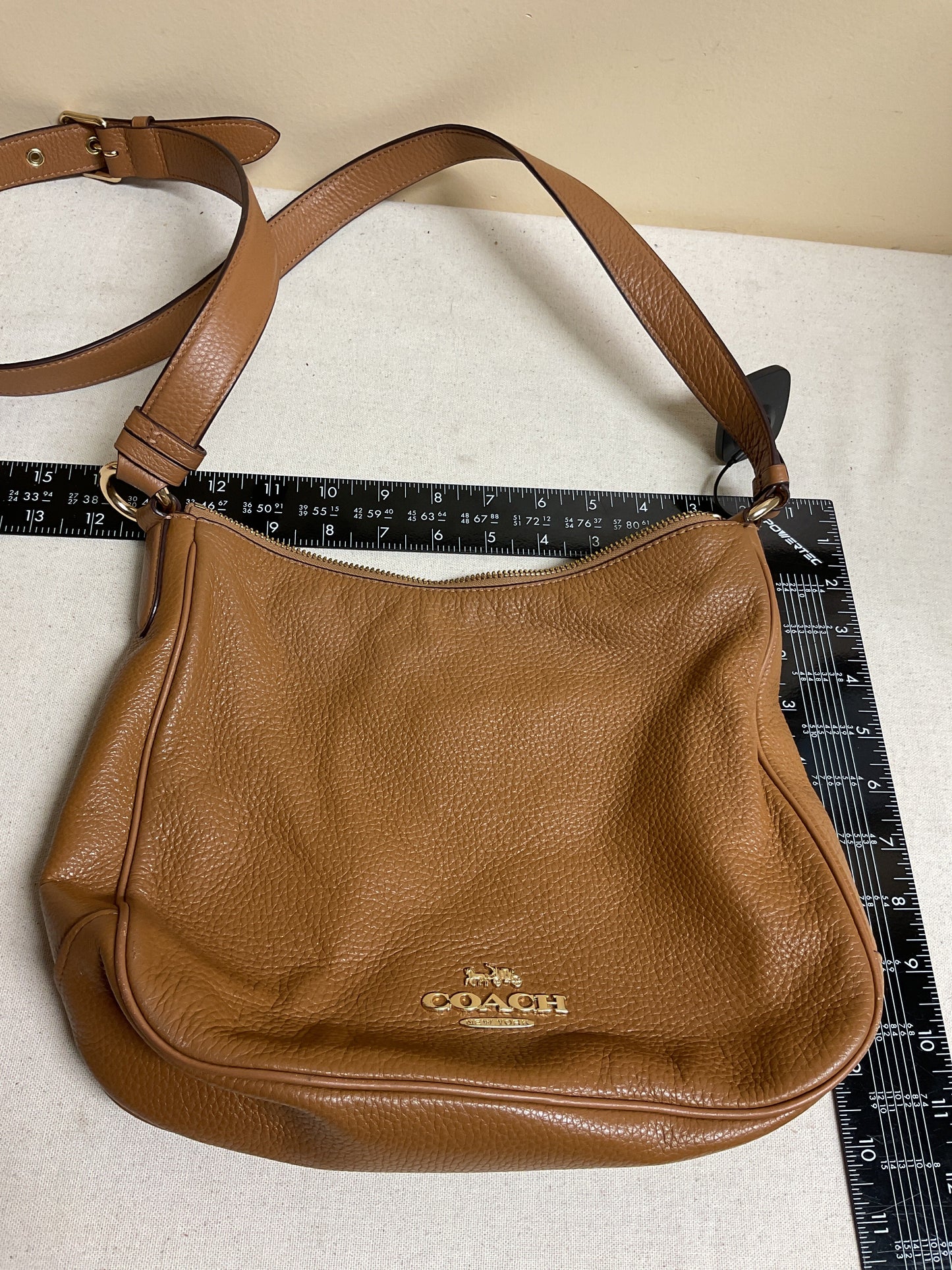 Crossbody Designer By Coach In Brown, Size:Large