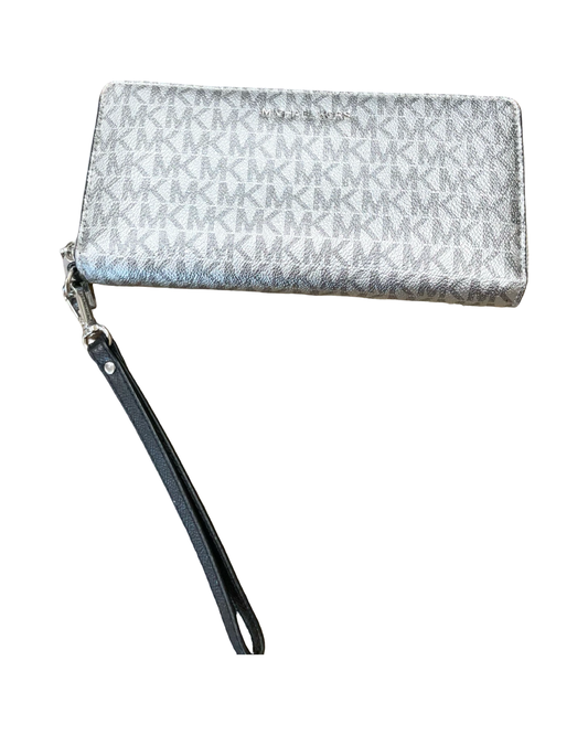 Wristlet Designer By Michael Kors In Silver, Size:Large