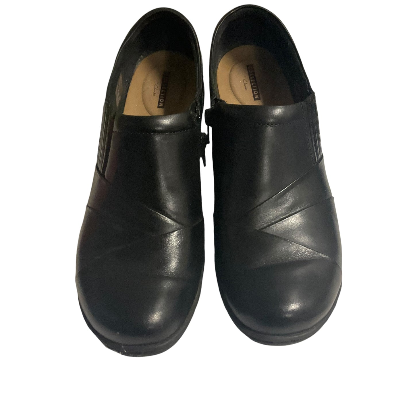 Shoes Flats By Clarks In Black, Size:11