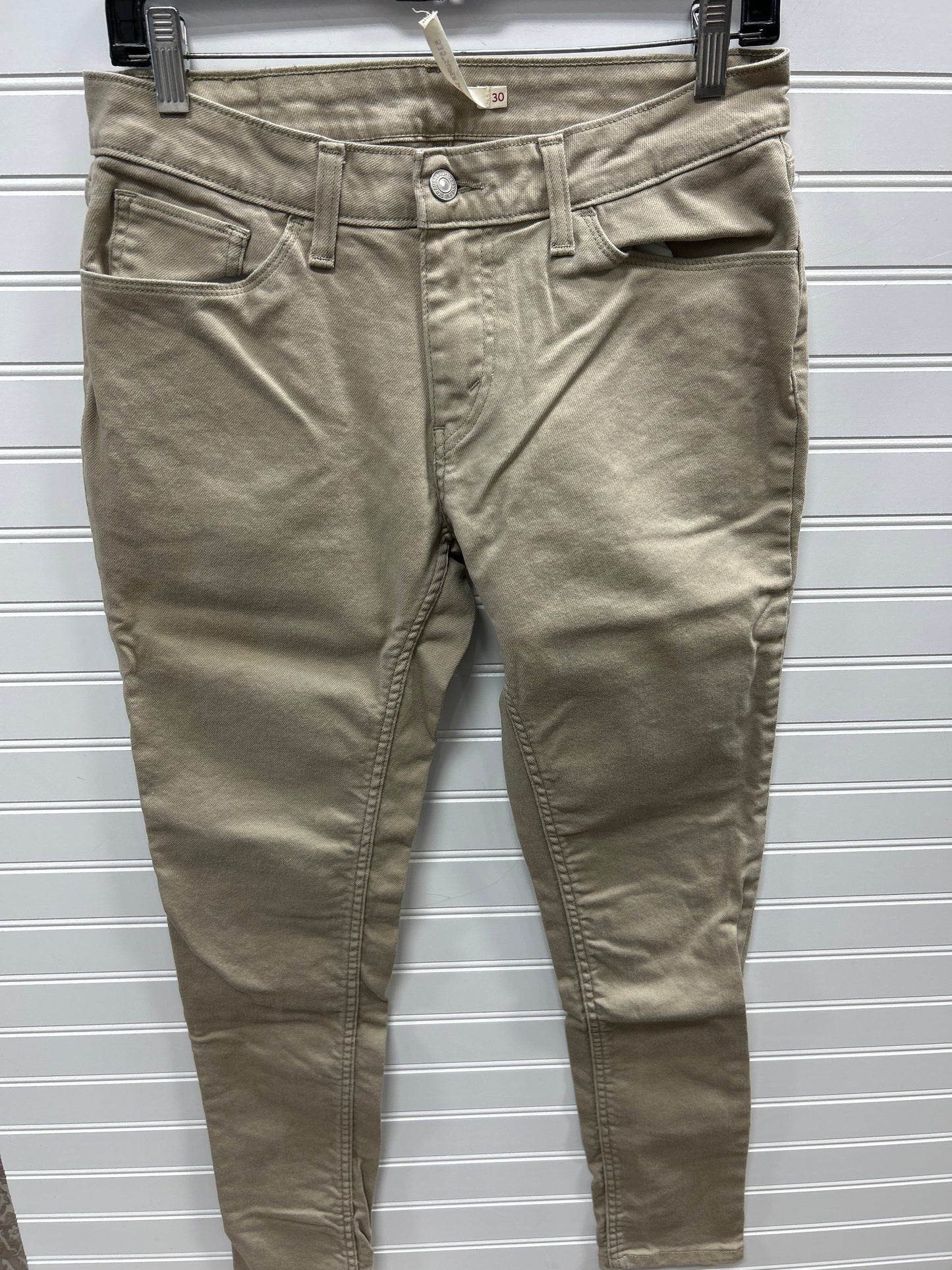Jeans Skinny By Levis In Tan Denim, Size:8