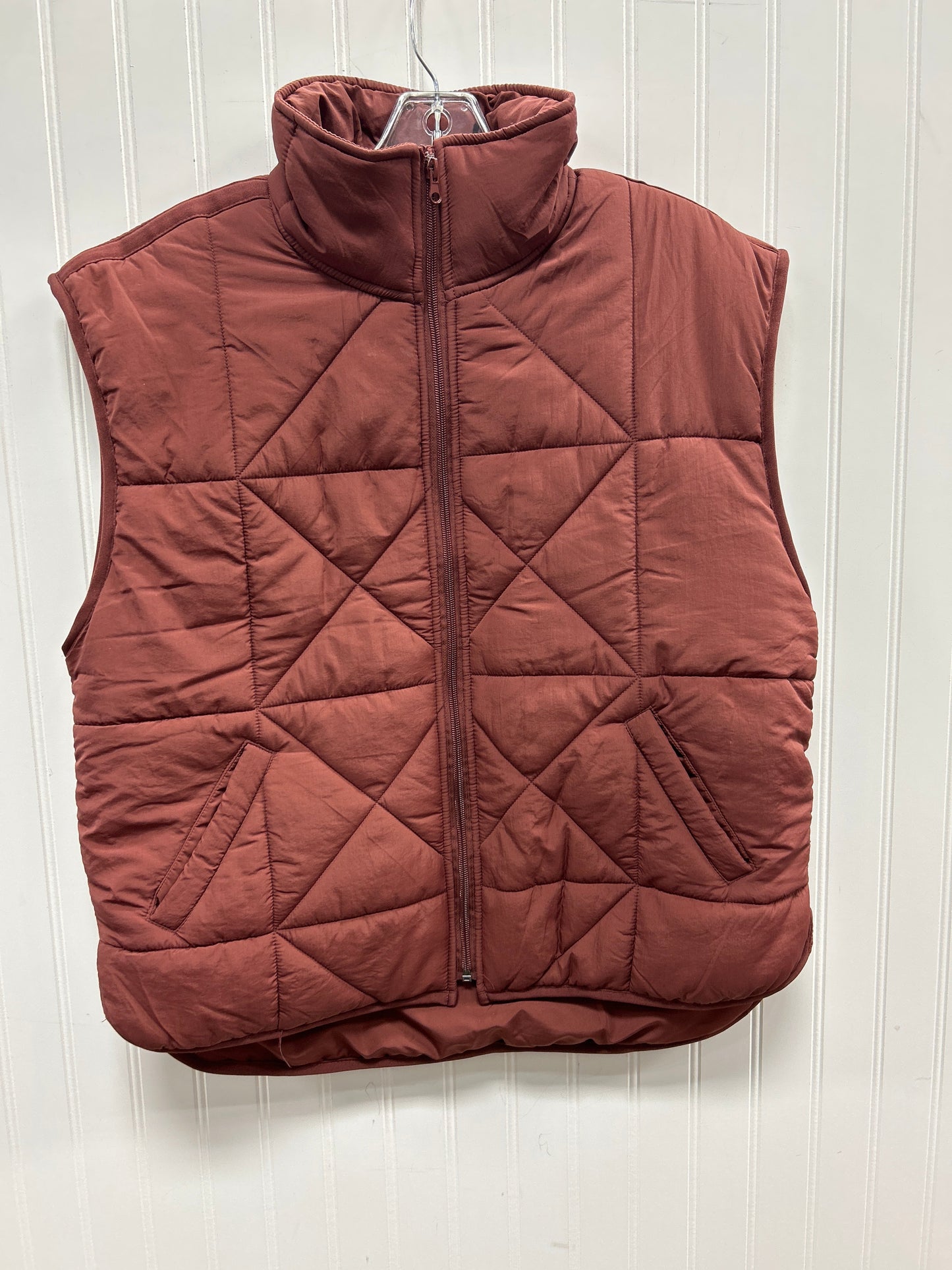Vest Puffer & Quilted By Bke In Brown, Size:L