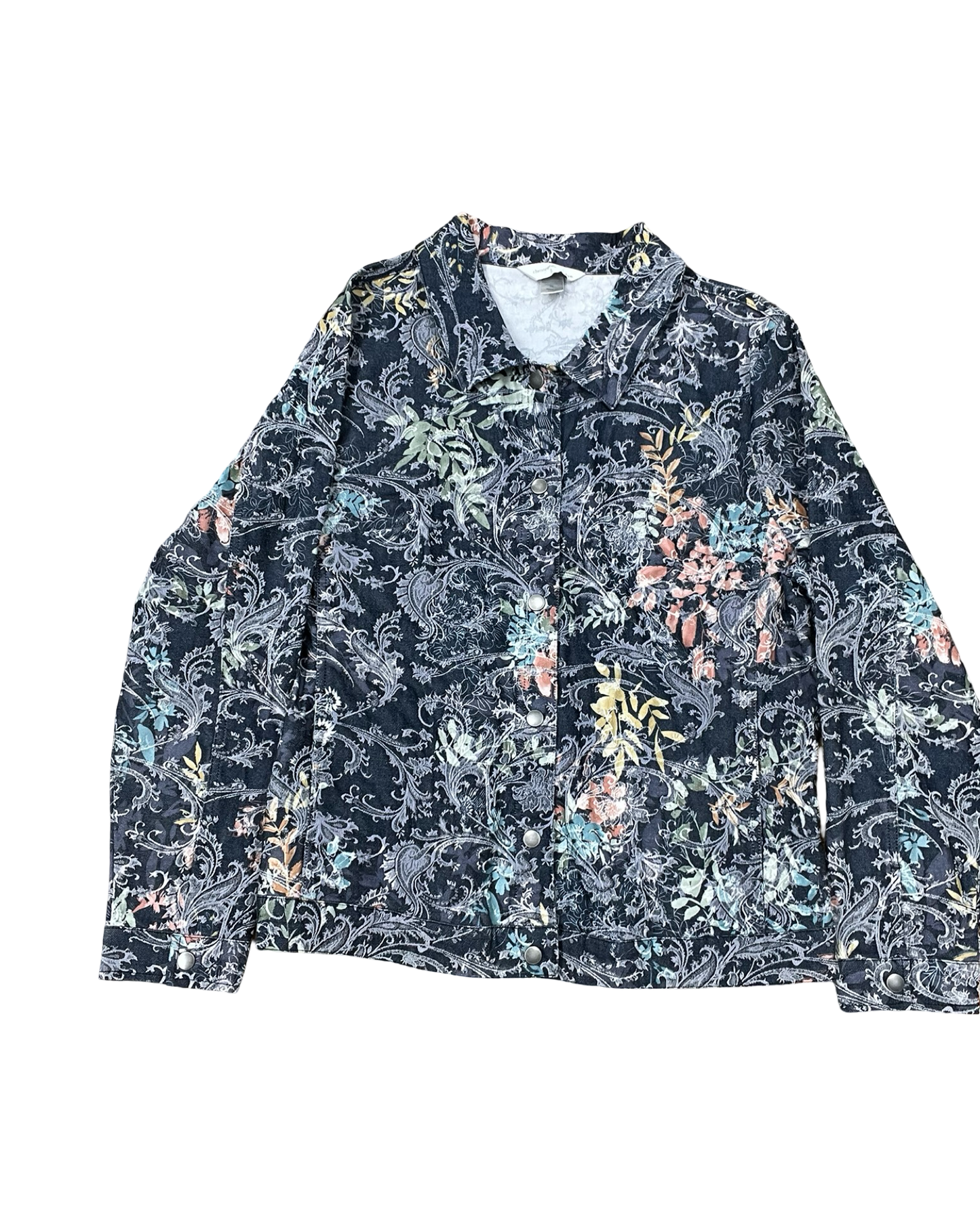 Jacket Denim By Christopher And Banks In Blue, Size:Xl