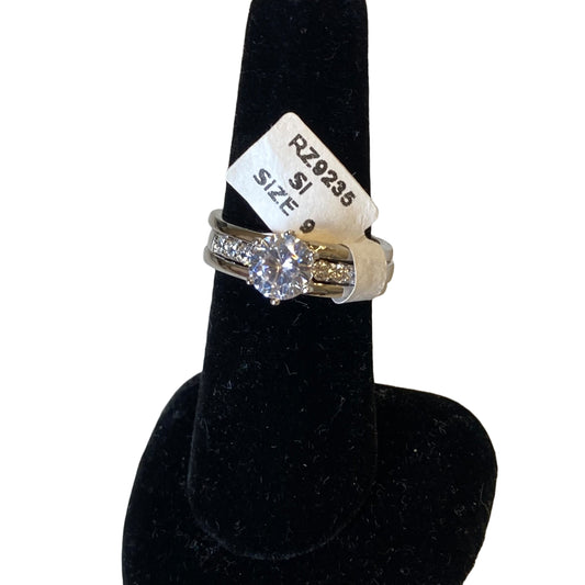 Ring Statement In Silver, Size:9