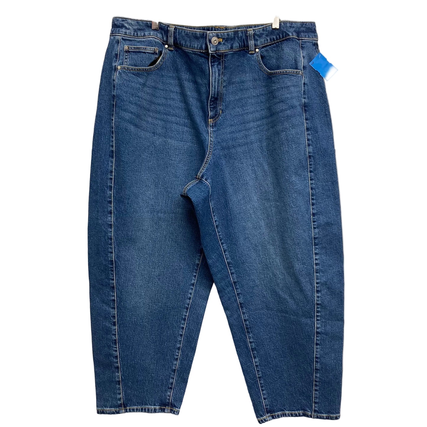 Jeans Straight By Talbots In Blue Denim, Size:22