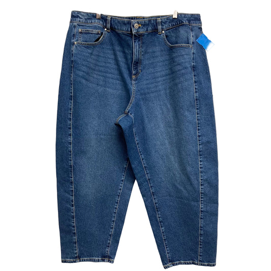 Jeans Straight By Talbots In Blue Denim, Size:22