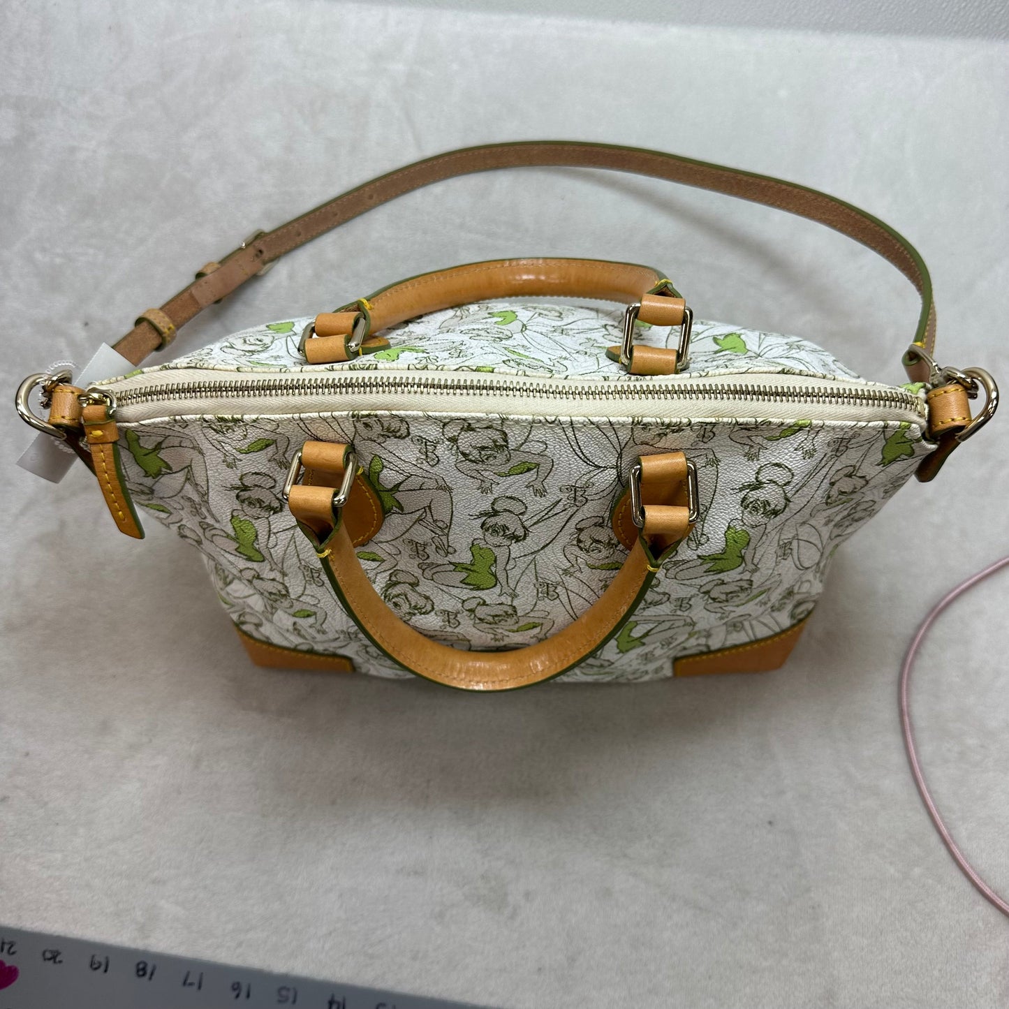 Tinkerbell Dooney Bourke 2014 Marathon Satchel Purse Handbag Designer By Dooney And Bourke, Size: Medium