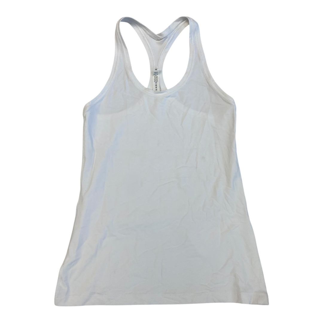 Athletic Tank Top By Lululemon In White, Size:10