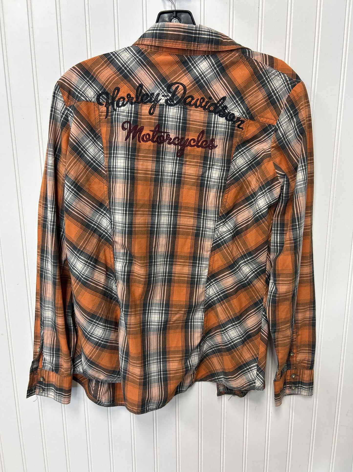 Top Ls By Harley Davidson In Orange, Size:L