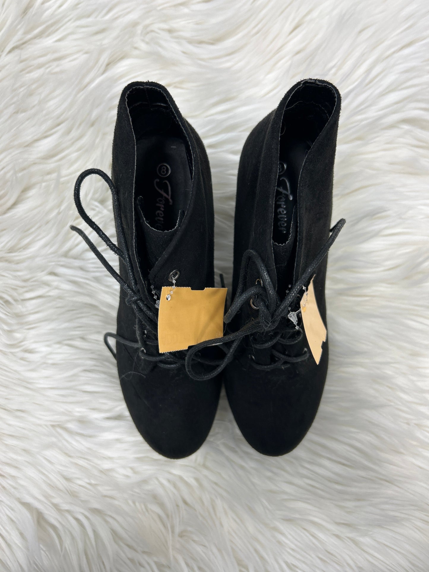 Boots Ankle Heels By Forever In Black, Size:8