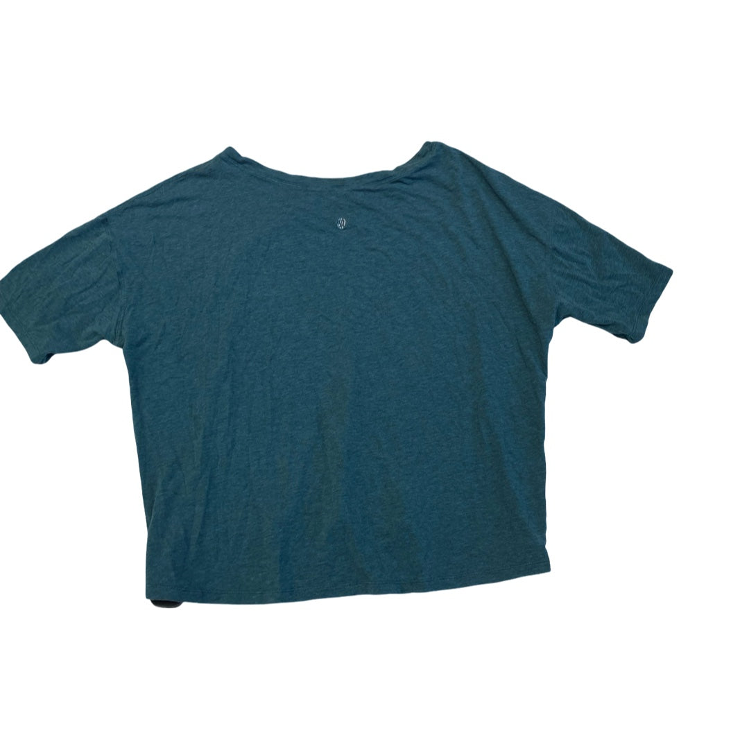 Athletic Top Ss By Lululemon In Teal, Size:L