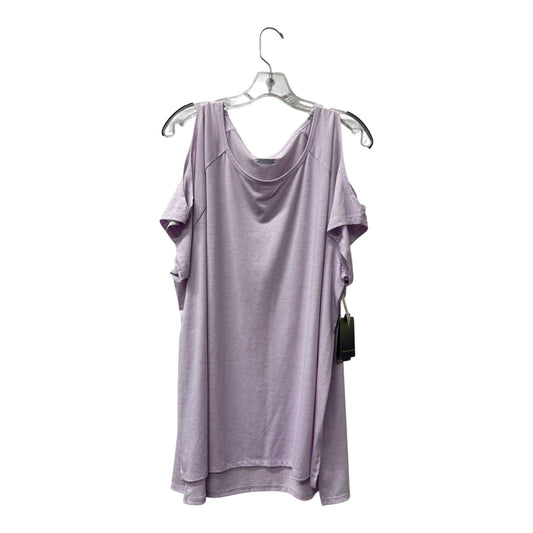 Athletic Top Ss By Tek Gear In Purple, Size:2X
