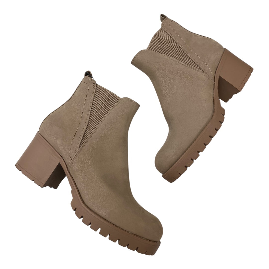 Boots Ankle Heels By Mia In Taupe, Size:9