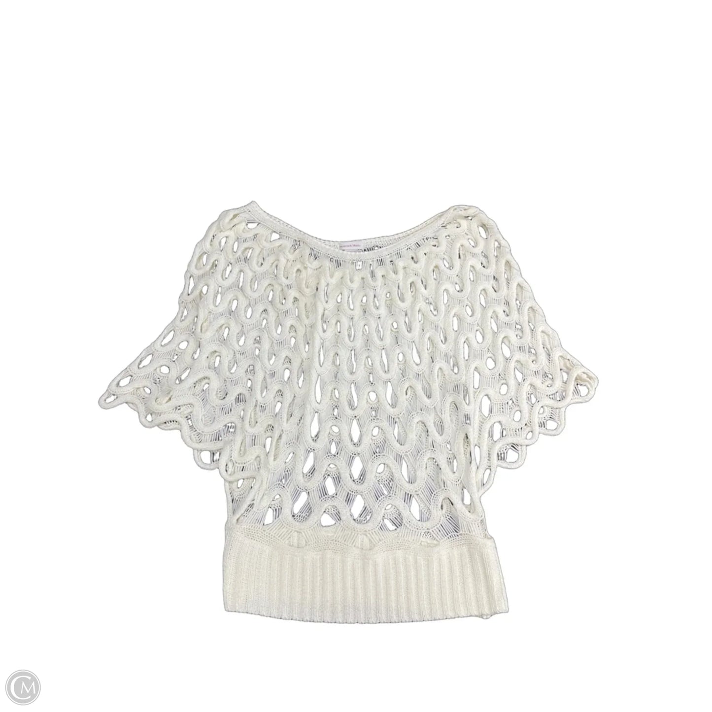 Sweater Short Sleeve By Monroe And Main In Cream, Size: Xl