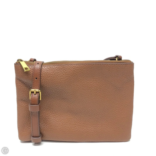 Crossbody Leather By Fossil, Size: Medium