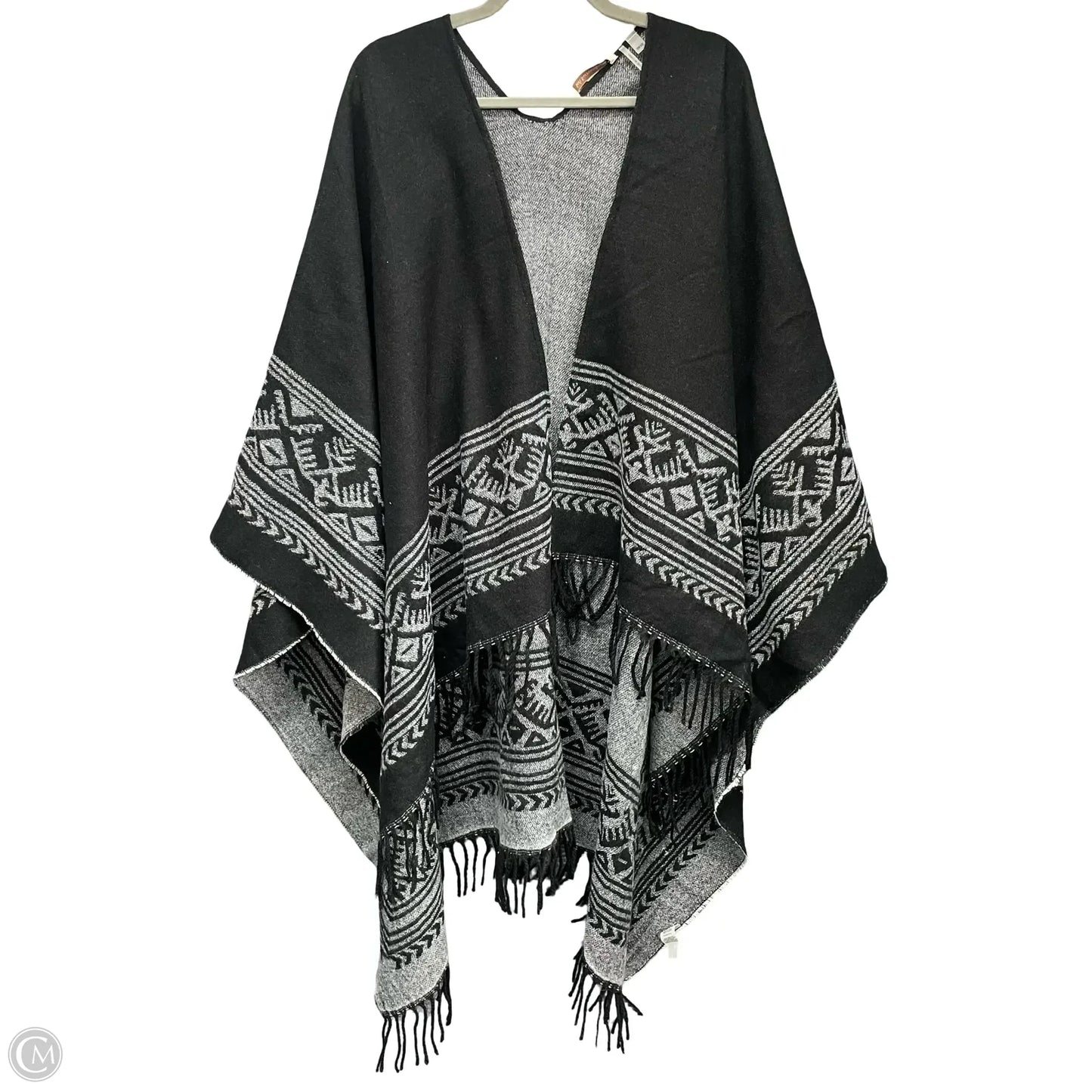 Shawl By Soft Surroundings In Black & Grey, Size: Osfm