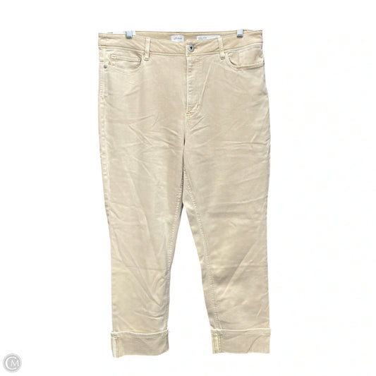 Jeans Cropped By J. Jill In Beige, Size: 12