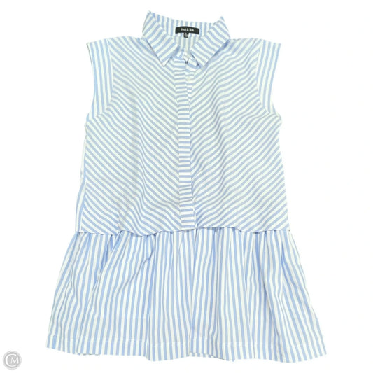 Dress Casual Short By Strut & Bolt In Blue & White, Size: L