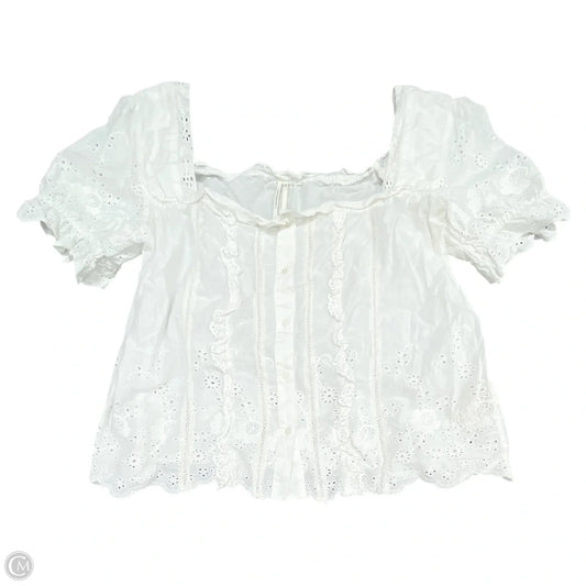 Top Short Sleeve By Clothes Mentor In White, Size: Xl