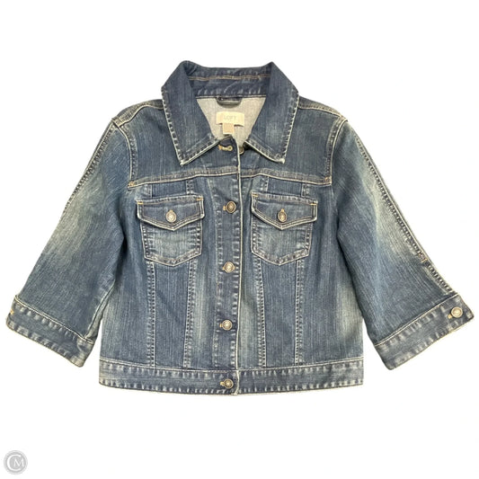 Jacket Denim By Loft In Blue Denim, Size: M