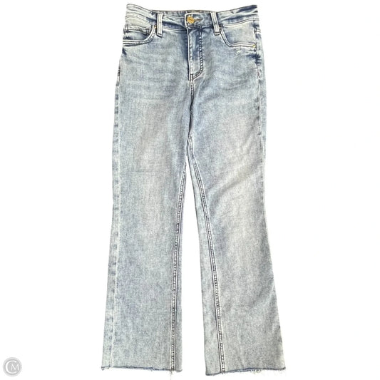 Jeans Flared By Kut In Blue Denim, Size: 0