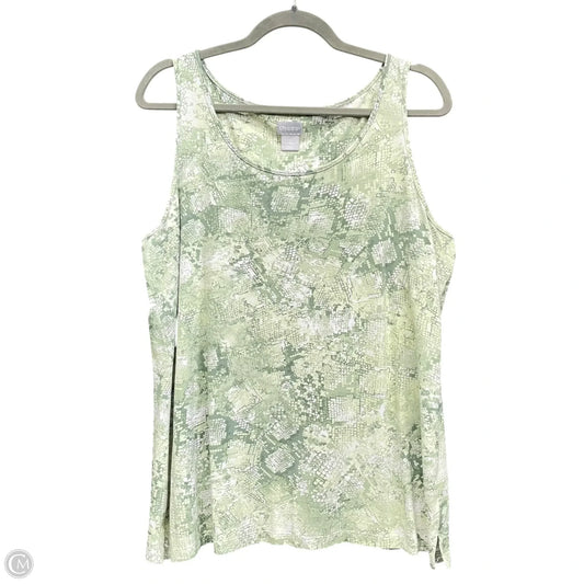 Tank Top By Chicos In Green, Size: L