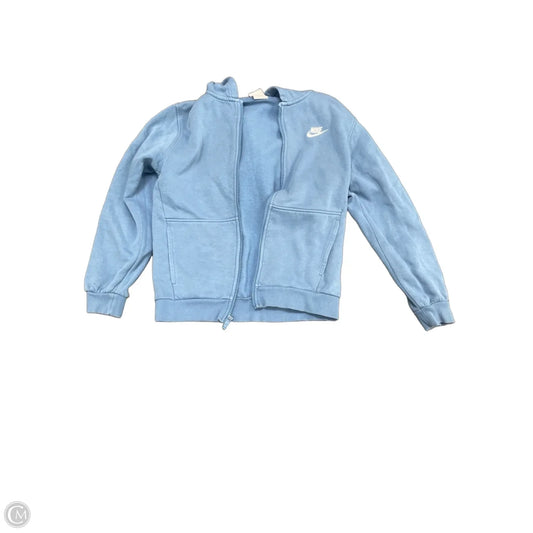 Sweatshirt Hoodie By Nike In Blue, Size: L