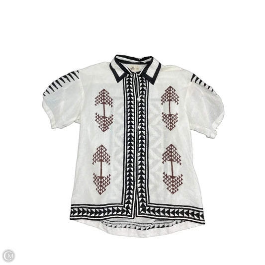 Top Short Sleeve By Clothes Mentor In Brown & Tan, Size: Osfm