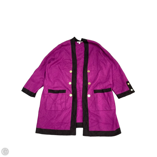 Cardigan By Chicos In Black & Purple, Size: Xl