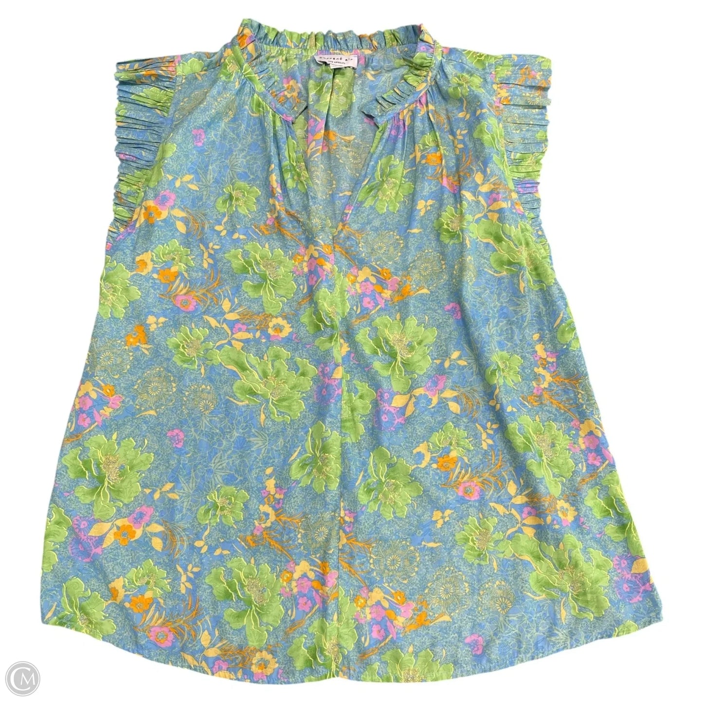 Top Sleeveless By Current Air In Blue & Green, Size: M