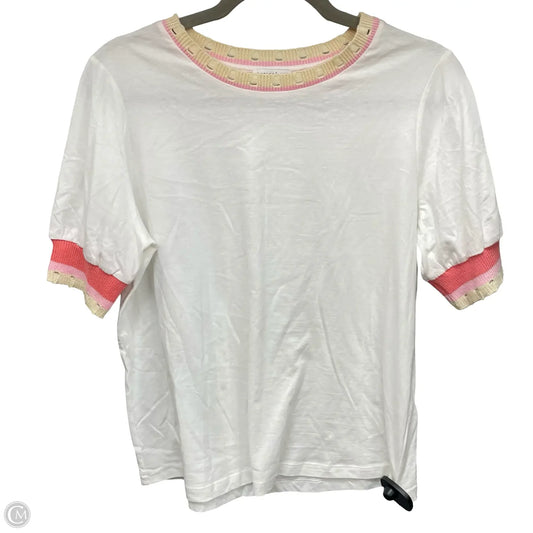 Top Short Sleeve By Current Air In White, Size: S