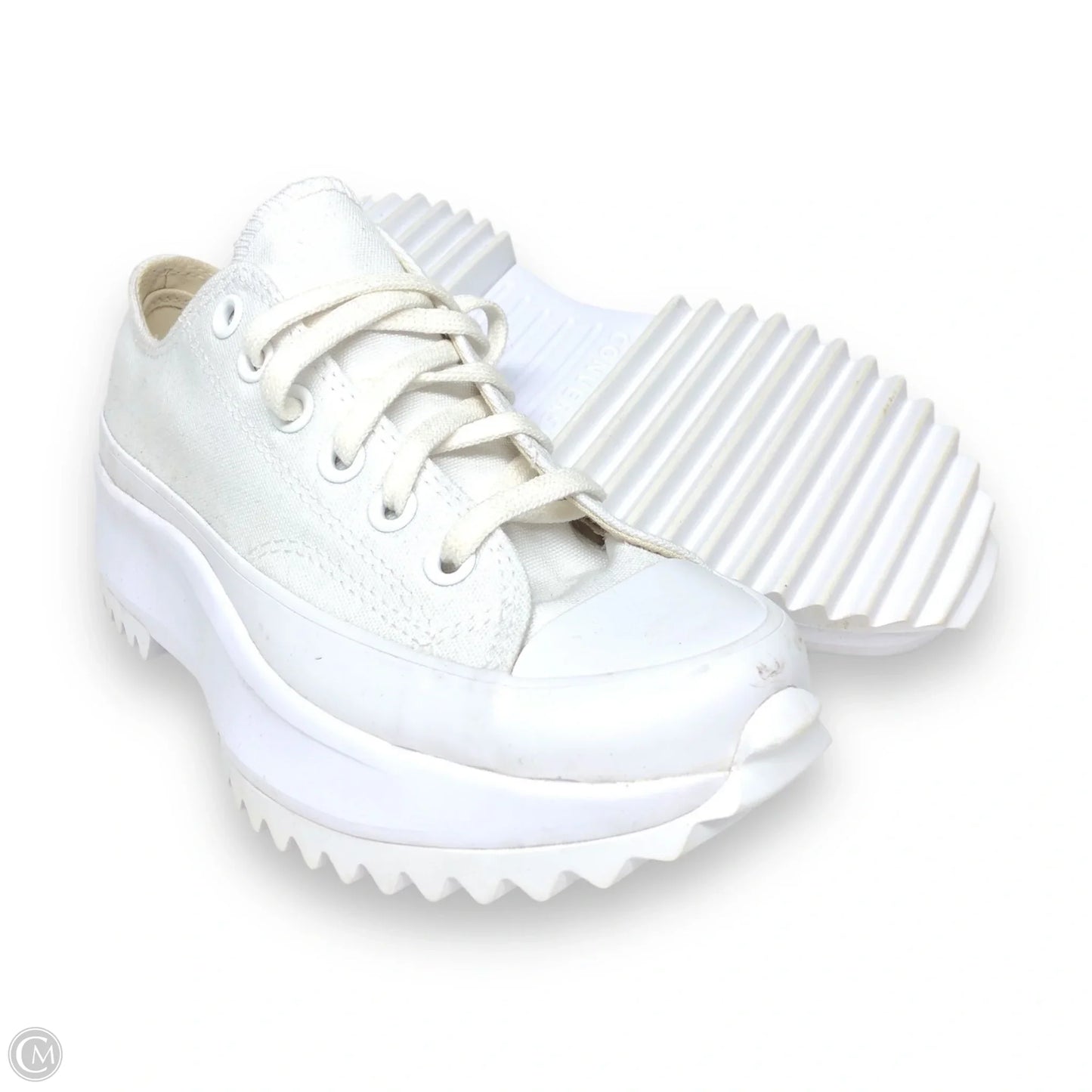 Shoes Sneakers Platform By Converse In Tan & White, Size: 6