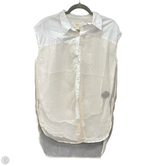 Top Sleeveless By Anthropologie In Cream & White, Size: S