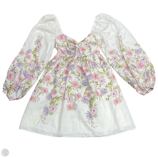 Dress Casual Short By Express In Floral Print, Size: Xs