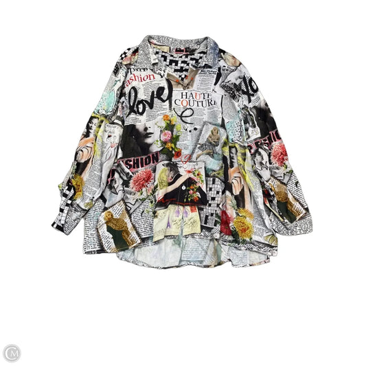 Top Long Sleeve By John Mark In Multi-colored, Size: 2x