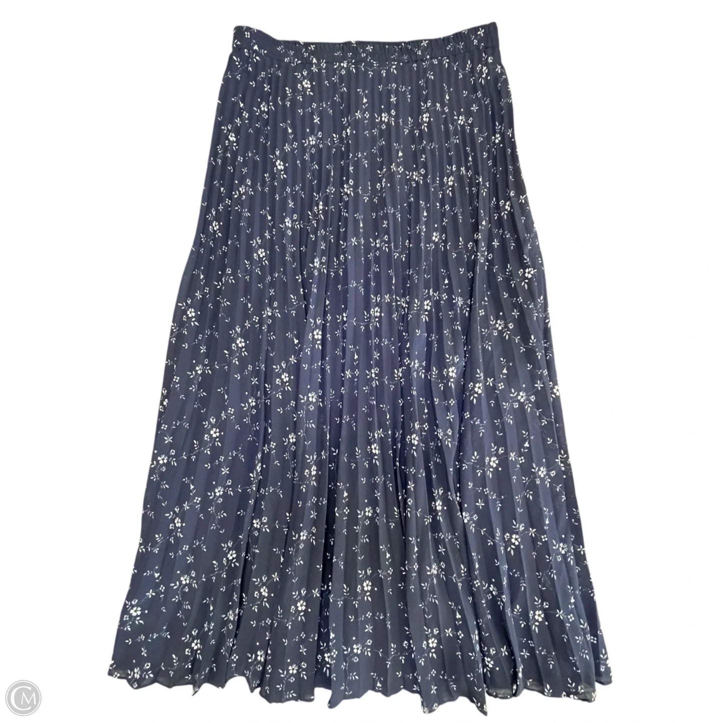 Skirt Maxi By Chaps In Blue & White, Size: M