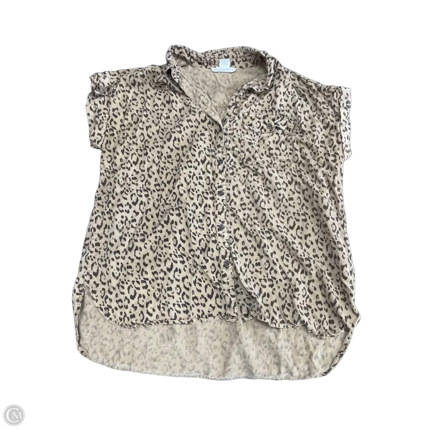 Top Sleeveless By C And C In Leopard Print, Size: M