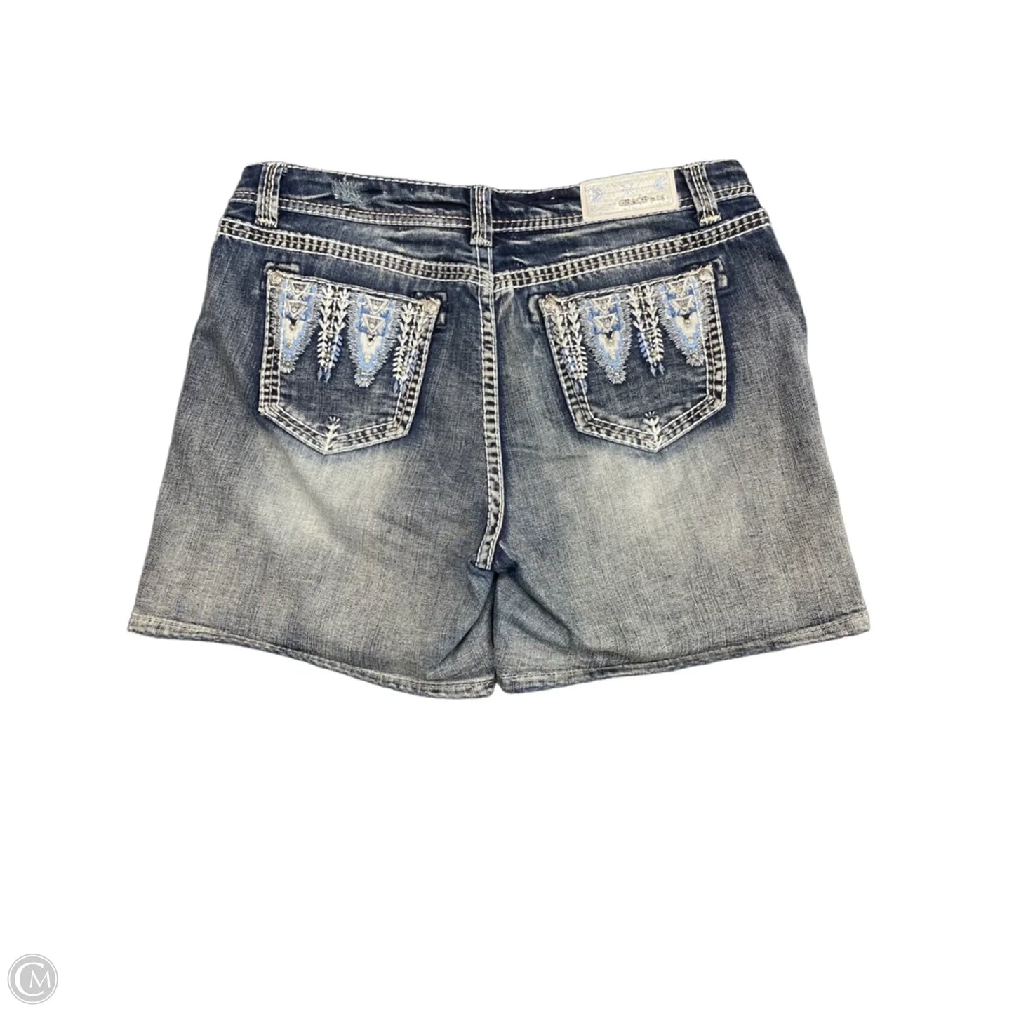 Shorts By Grace In Blue Denim, Size: 16