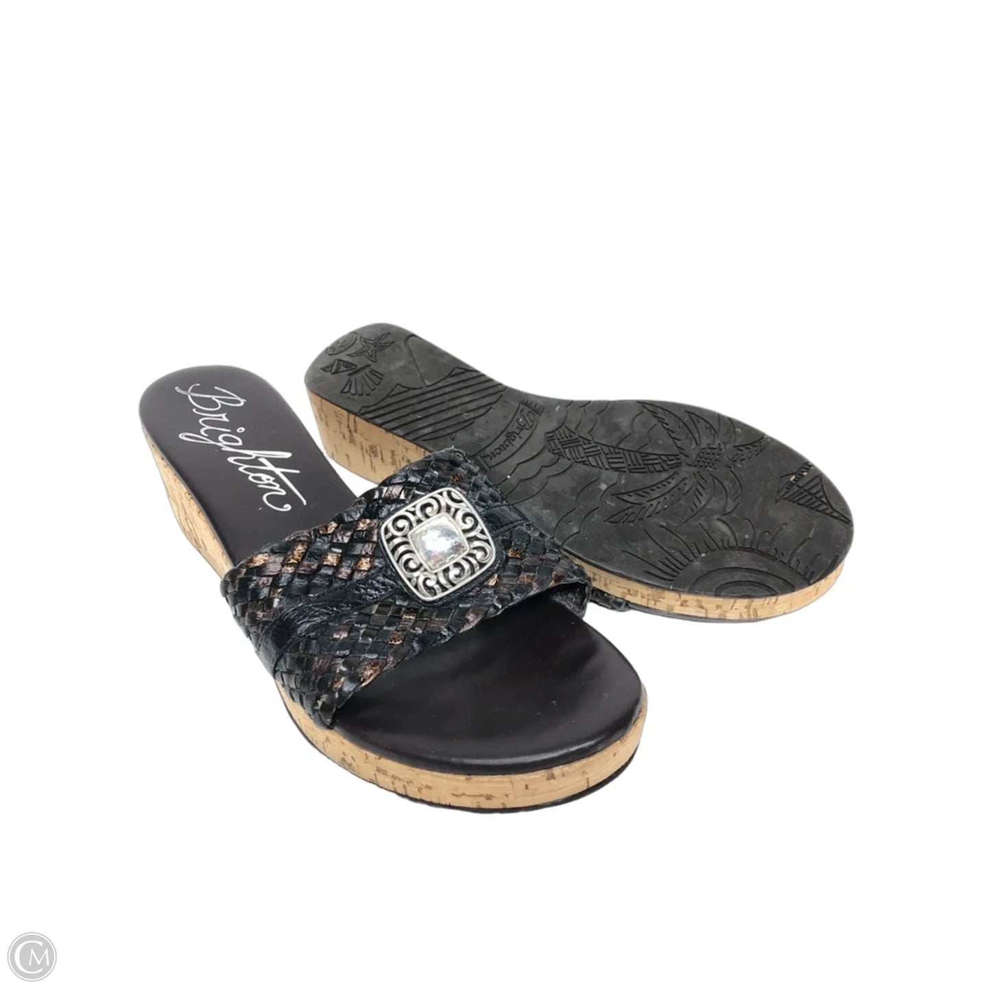 Sandals Heels Wedge By Brighton In Brown, Size: 9