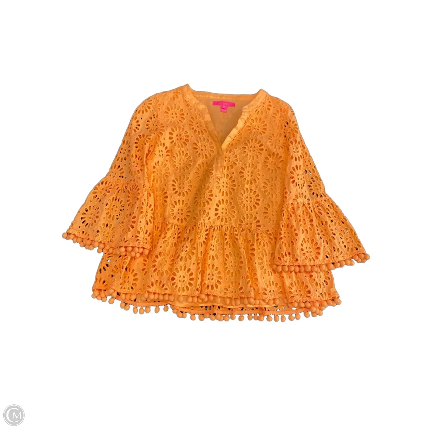 Top 3/4 Sleeve By Lilly Pulitzer In Orange, Size: M