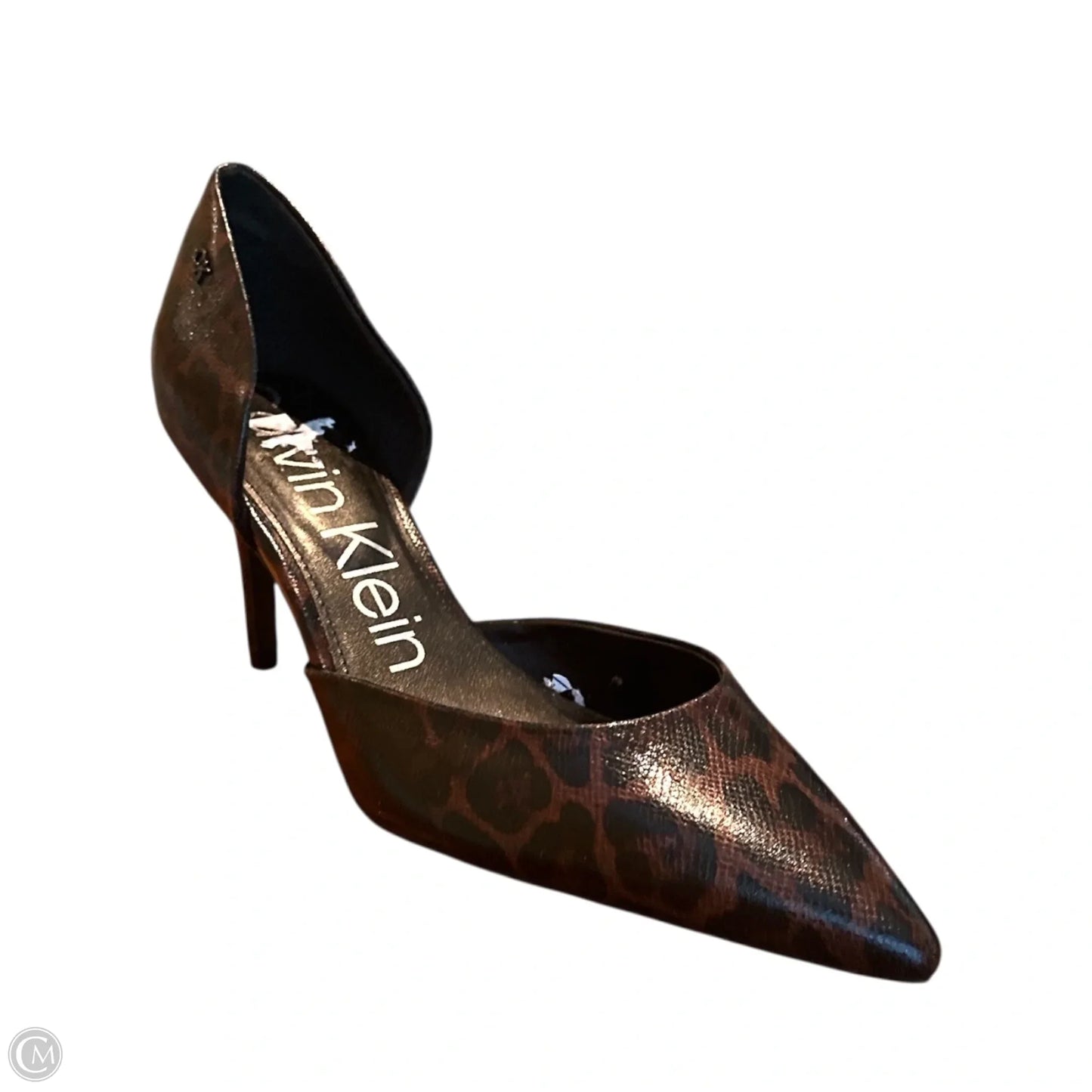 Sandals Heels Stiletto By Calvin Klein In Black & Brown, Size: 11