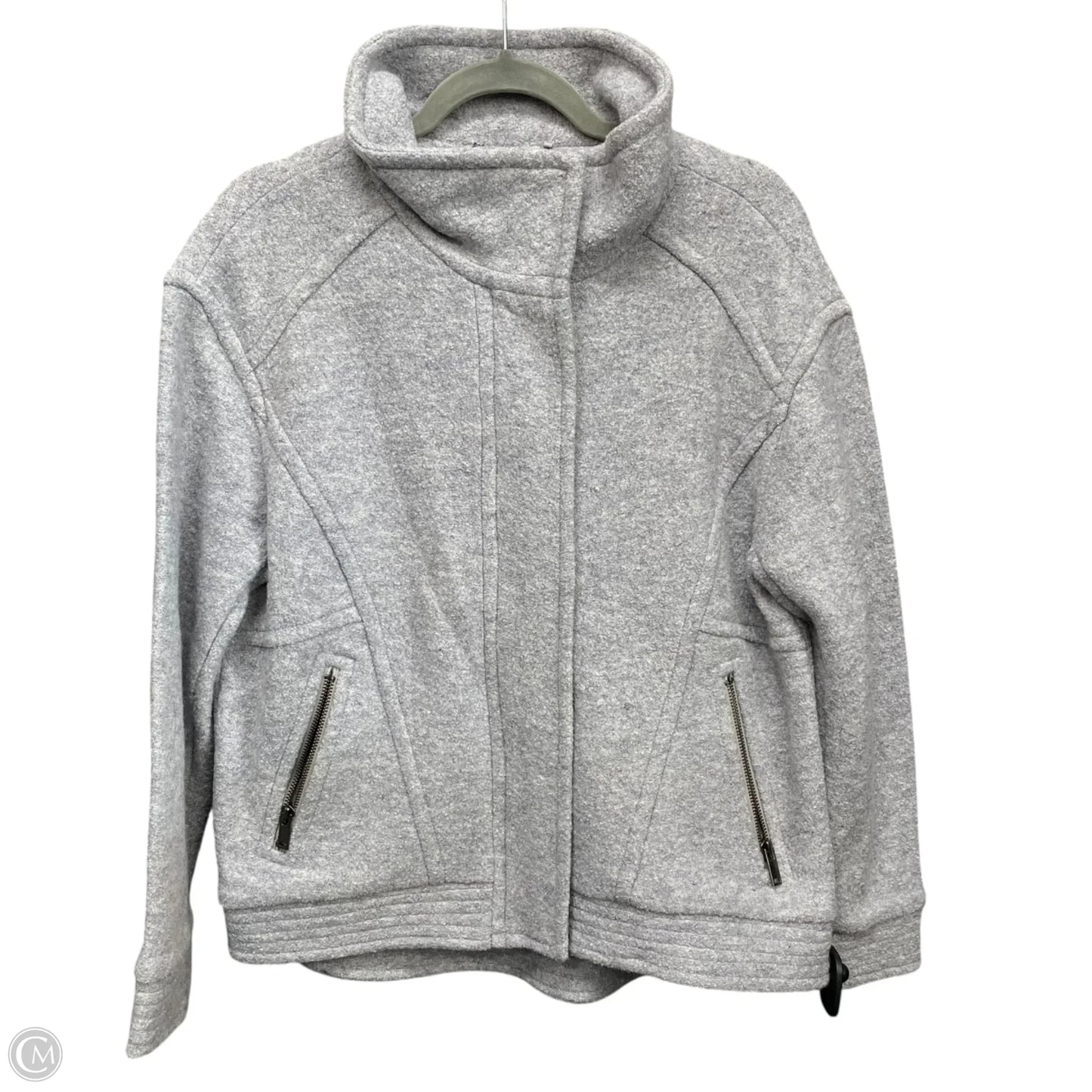 Jacket Moto By Banana Republic In Grey, Size: S