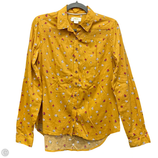 Top Long Sleeve By Maeve In Yellow, Size: 0