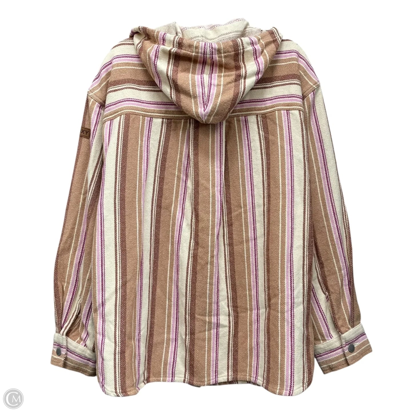 Jacket Shirt By Roxy In Striped Pattern, Size: Xl