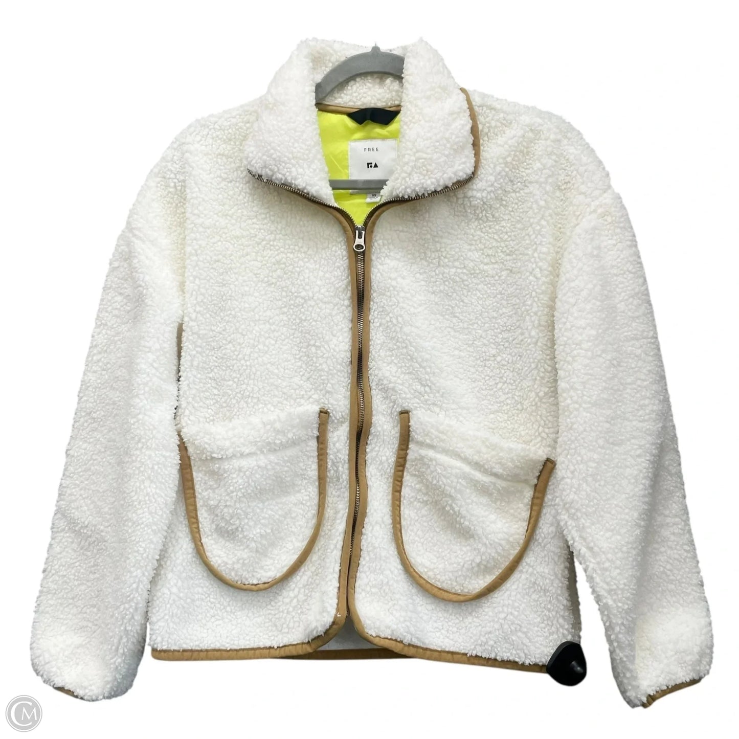 Jacket Fleece By Free Assembly In Ivory, Size: Xs