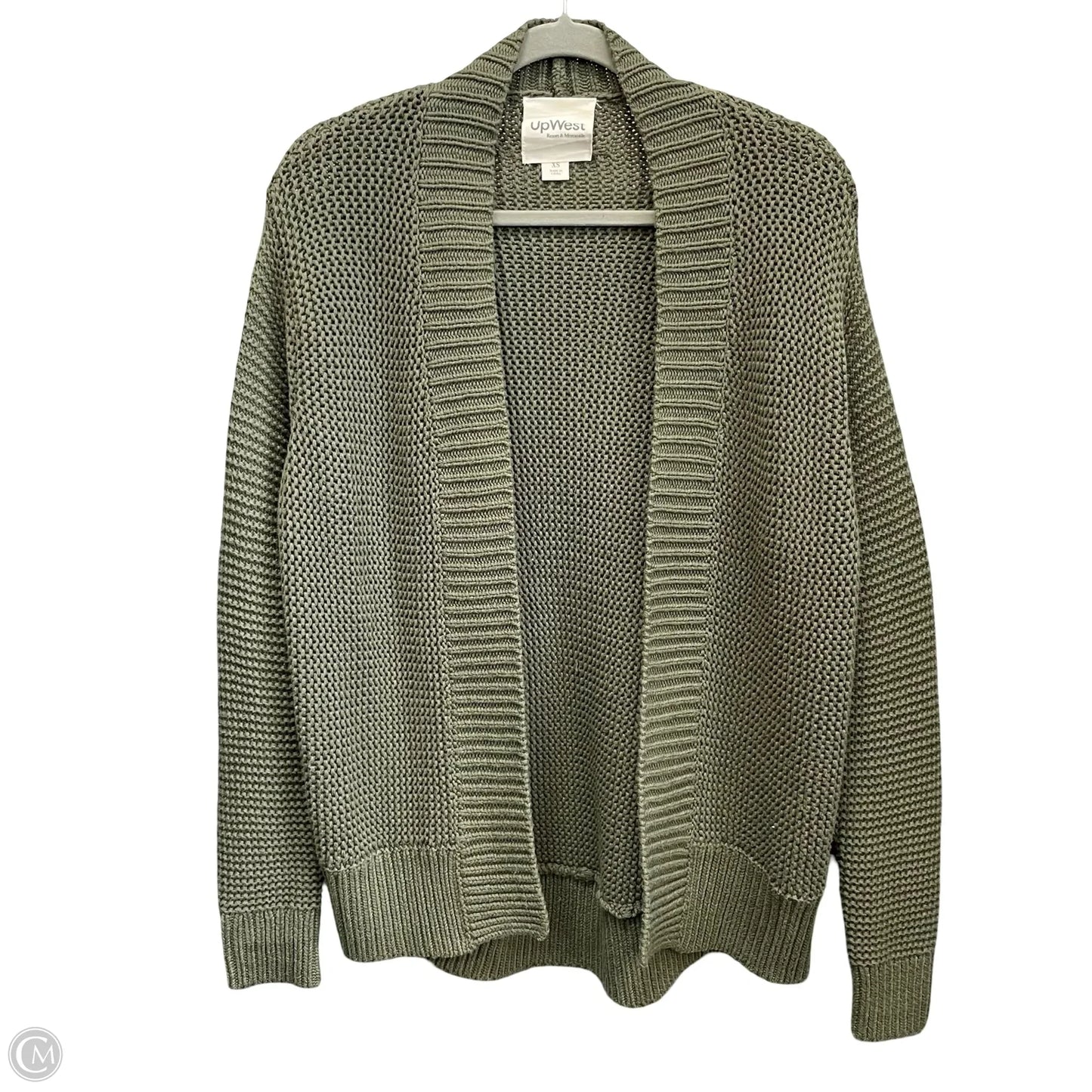 Sweater Cardigan By Upwest In Green, Size: Xs
