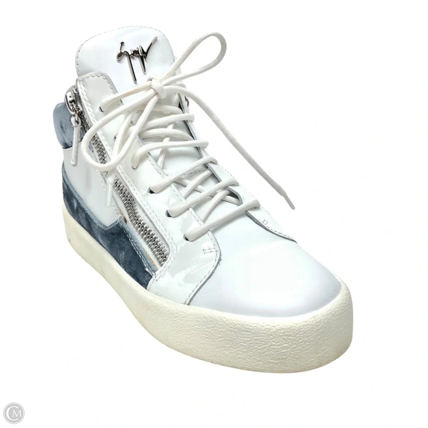 Shoes Designer By Giuseppe Zanotti In Blue & White, Size: 6.5