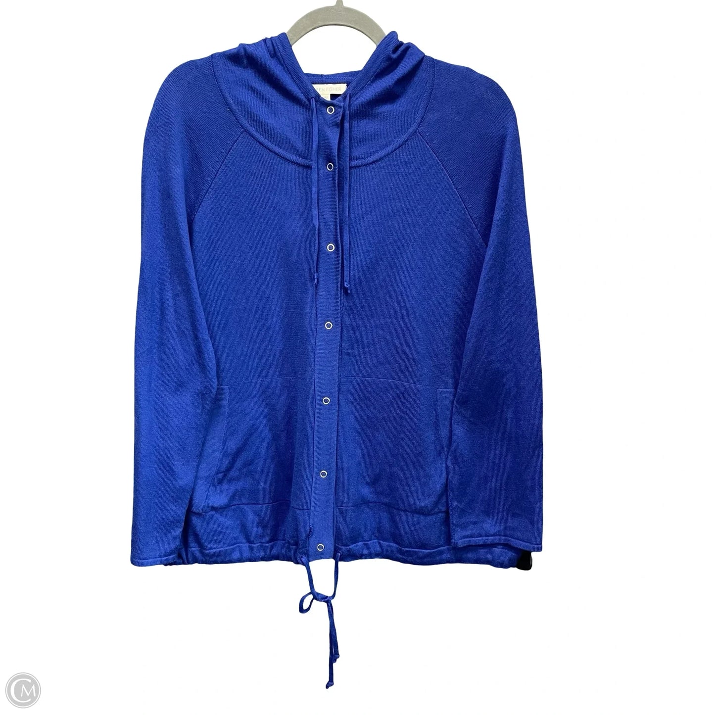 Sweater Cardigan By Eileen Fisher In Blue, Size: Xs