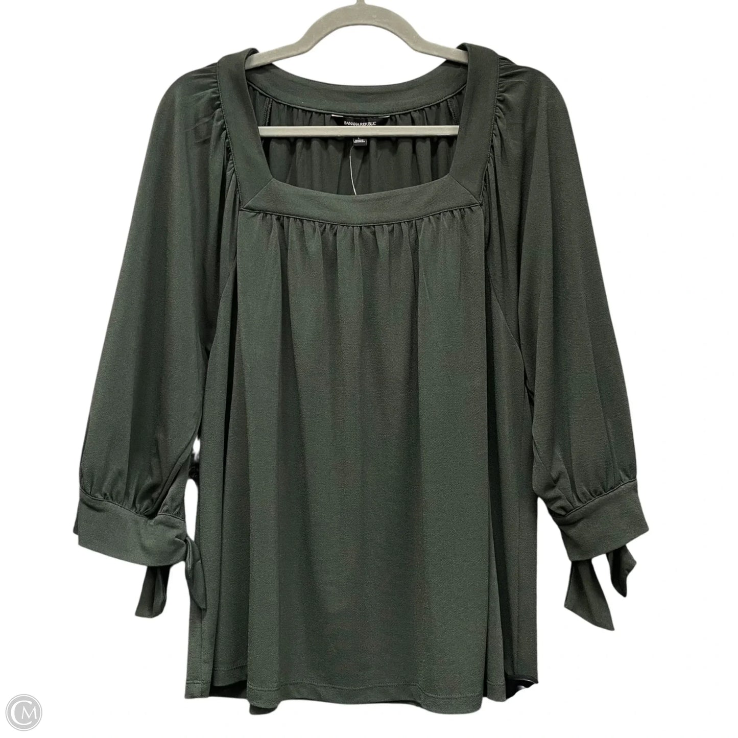 Top 3/4 Sleeve By Banana Republic In Green, Size: L