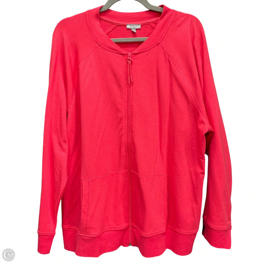 Athletic Jacket By Talbots In Red, Size: 2x