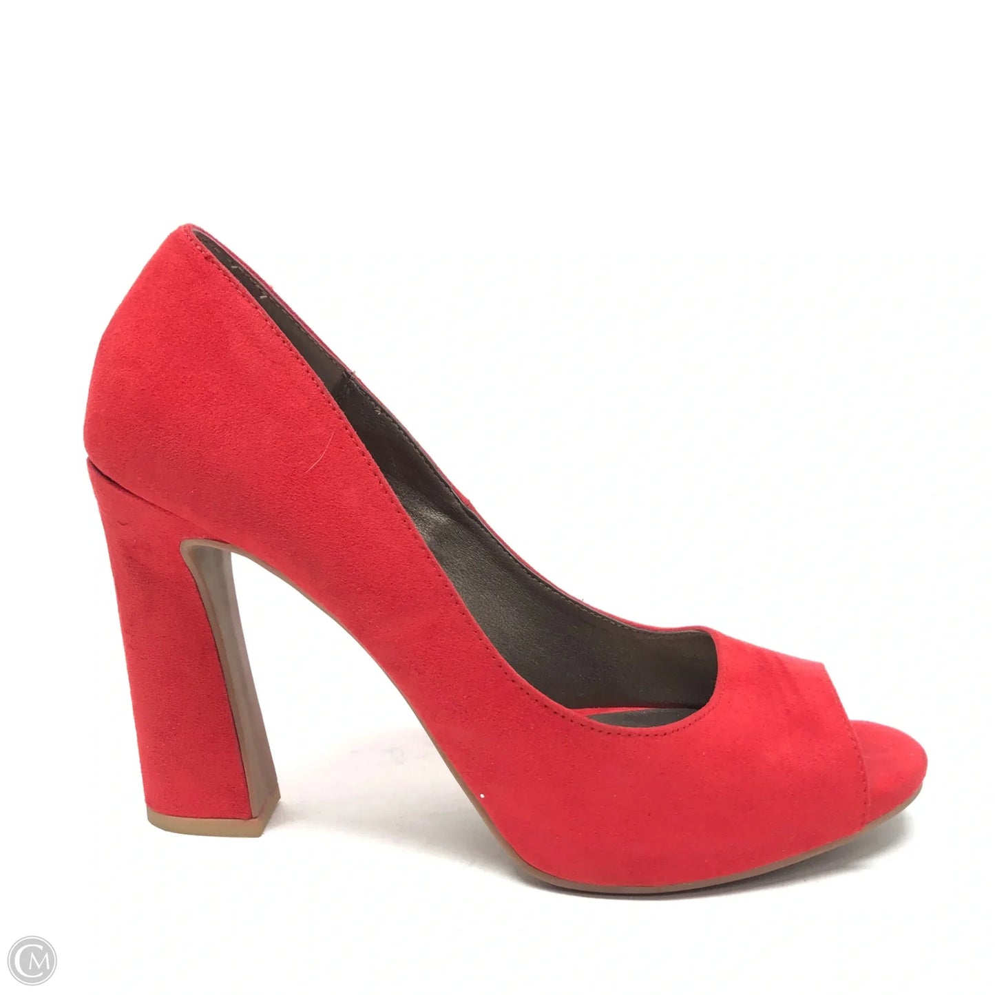 Shoes Heels Block By Moda Intl In Red, Size: 9